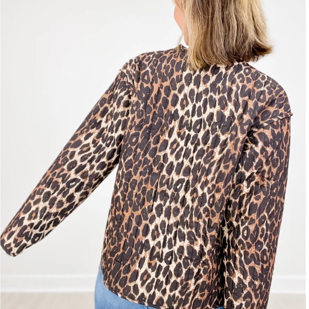 Leopard Print Women's Jacket - Picture 4 of 11